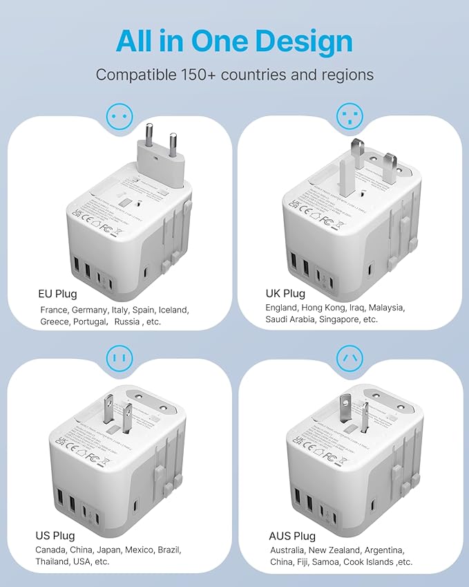 Universal Travel Adapter, VINTAR International Power Adapter - Image 2