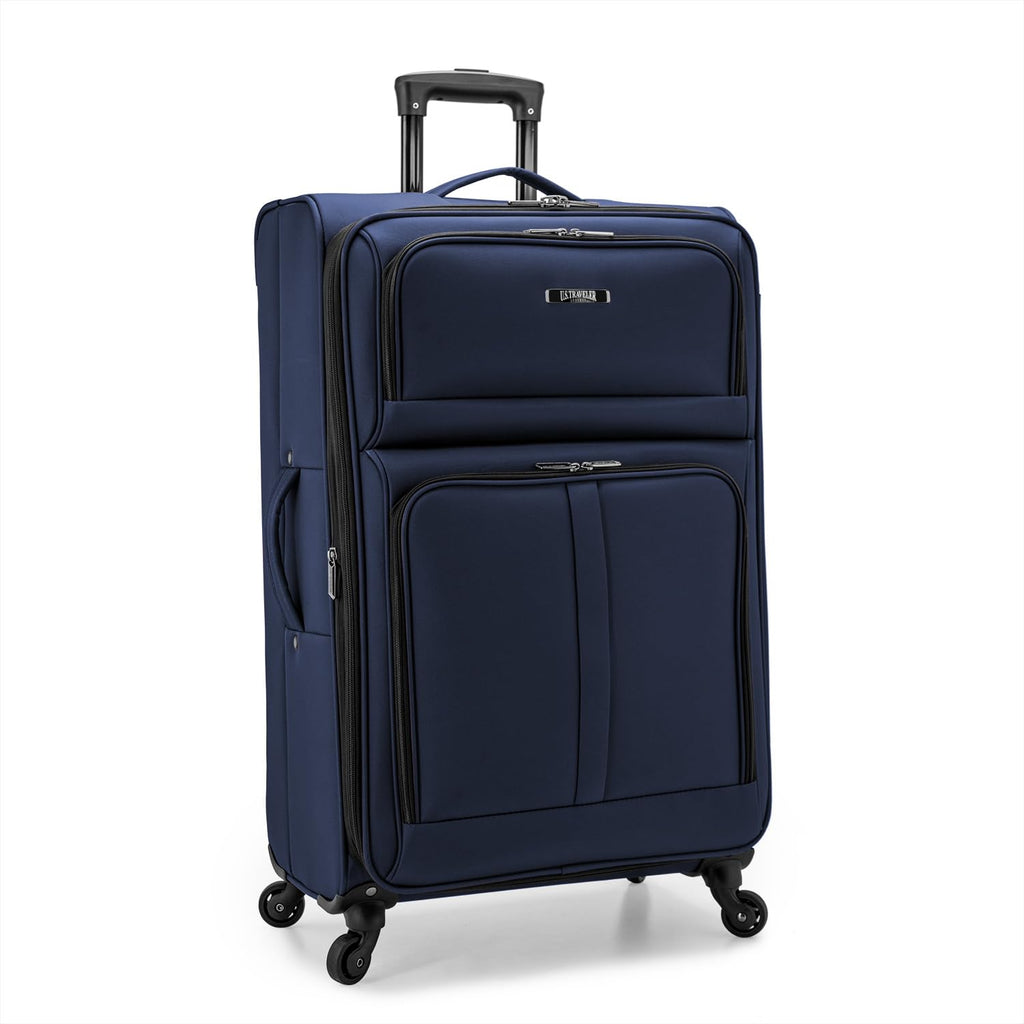 Anzio Softside Expandable Luggage with Spinner Wheels (Navy / 2-Piece Set (22/30))