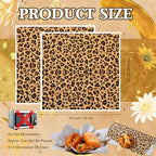 100 Pcs Leopard Print Wax Paper Sheets for Food Wrapping (Brown, Black / Leopard)