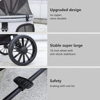 Dog Cat Stroller, Foldable 4 Wheels Dog Stroller - Image 8