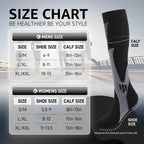 Women Compression Socks 3Pcs (XL/XXL / 01 Black | Black | Black)