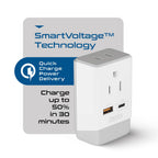 US to India Plug Adapter (white gray)