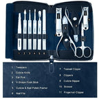 Stainless Steel Manicure Set 11 (Navy Blue)