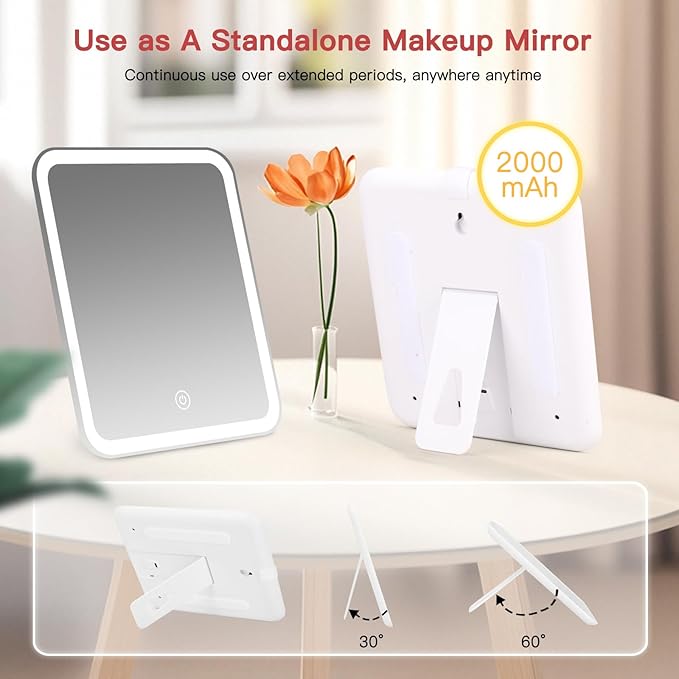 Travel Makeup Bag with LED Mirror, Cosmetic Bags - Image 6