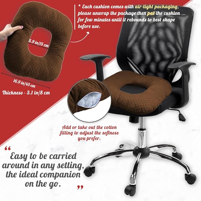 Stuffed Donut Pillow Seat Cushion | - Image 6