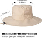 Sun Hat for Men/Women, UPF 50+ Fishing Hat, Waterproof Wide Brim Bucket Hat - Image 4
