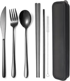 AARAINBOW 6 Pieces 18/8 Stainless Steel Flatware Set Portable Reusable Cutlery by AARAINBOW