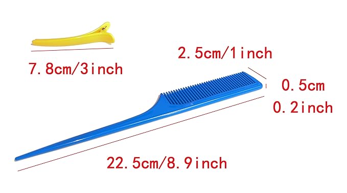 Kamay's Hair Rollers Curlers Rollers With 12 Duckbill Sectioning Clips 1 Comb Used for Hair Styling Self Grip Rollers(40mm Clips Comb Set)