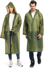 Opret 2 Pack Raincoats for Adults Reusable, EVA Rain Ponchos Lightweight Rain by Opret