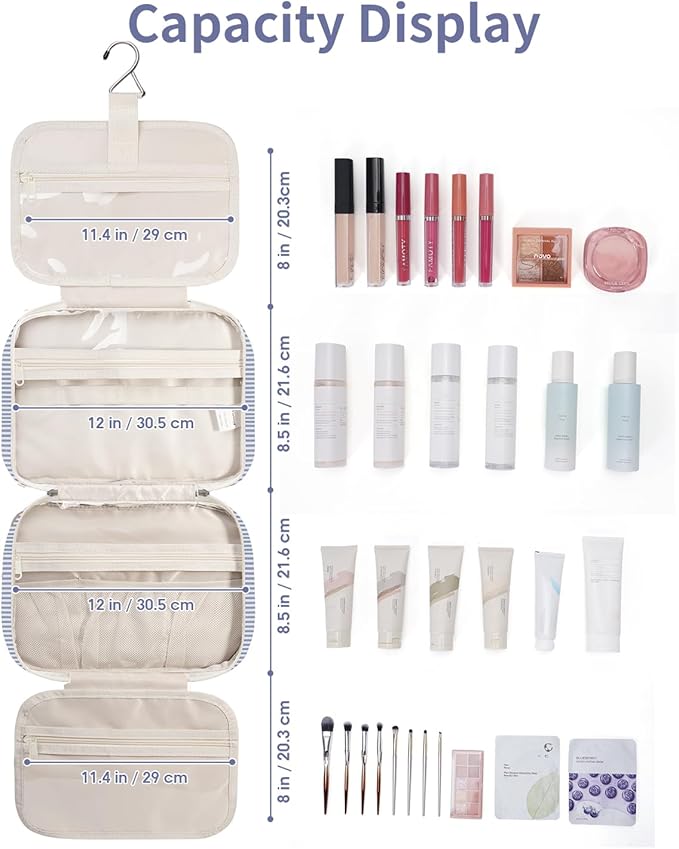 Narwey Striped Travel Toiletry Bag - Image 5