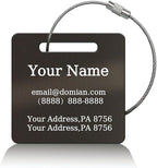 （2-Pack） Stainless Steel Custom Luggage Tags by Unknown