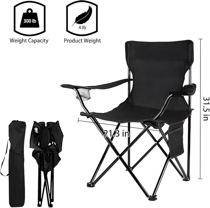 Damei century 4PCS Folding Camping Chairs-Lightweight, Installation-Free - Image 3