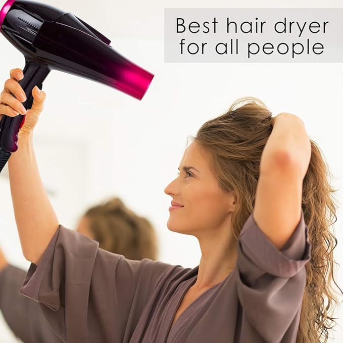 Professional Hair Dryer Powerful 3500 Watt Blow Dryer Salon Ceramic Tourmaline Ionic High Power Blow Dryer,Quick Dry Hair Dryers with AC Motor Concentrator Diffuser Attachments