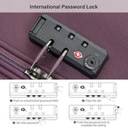 16 Inch Underseat Carry On Luggage with Wheels Small Suitcase Softside Luggage Bags for Travel Lightweight Suitcases with Wheels Travel Luggage Personal Item for Men and Women (Purple / 16 Inch)