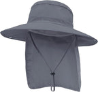 Outdoor Sun Hats with Stowable Neck Flap by Ruqizhi