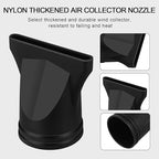 2pcs Hair Dryer Diffuser Nozzle Chi Blow Dryer Nozzle Flexible Nozzle Hair Dryer Nozzle Blow Diffuser Attachment Hair Dryer Diffuser Replacement Accessory Curly Volumizing Black