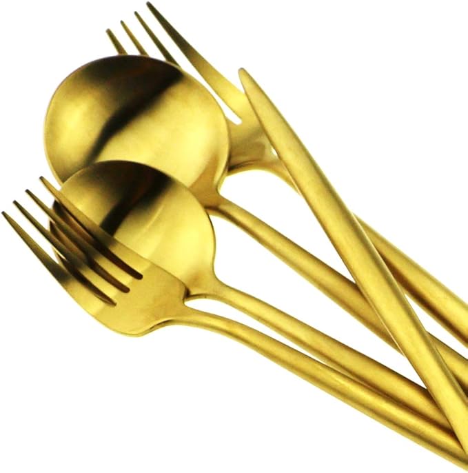 Gugrida 20-Piece 18/10 Stainless Steel Flatware Silverware, Luxury Dinnerware - Image 4
