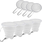 JBER Silicone Collapsible Travel Cup, 4 Pack Silicone Folding Camping Cup - Image 2