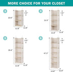 YOUDENOVA Hanging Closet Organizer, 3-Shelf Closet Hanging Storage Shelves - Image 5