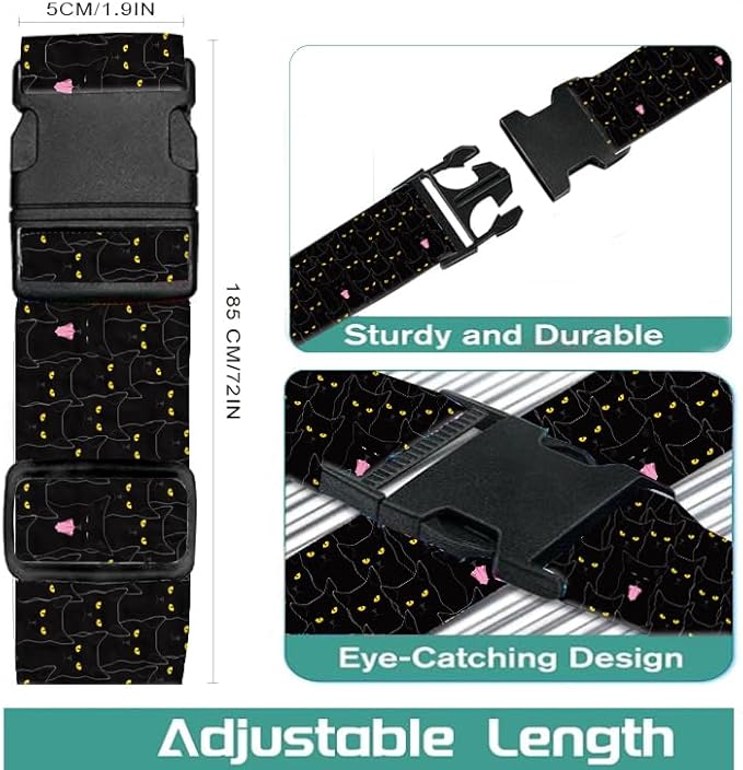 Luggage Straps for Suitcases Travel Belt Accessories, Cute Suitcase Strap - Image 5