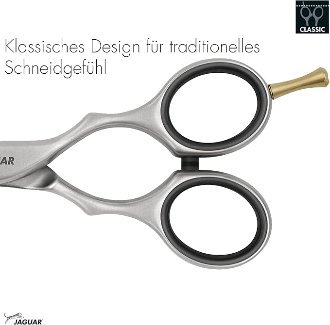 Jaguar Hairdressing Shears Pre Style Ergo 6.0 Inch Professional Stainless Steel Hair Cutting & Trimming Scissors for Salon Stylists and Barbers, Satin Finish Look, Classic Design, Made in Germany