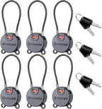 Forge TSA Approved Luggage Locks Ultra-Secure Dimple Key Cable Locks by Forge