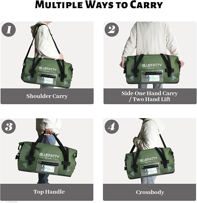 Waterproof Motorcycle Duffel Bag Roll Top Dry Duffel Bag - Image 5