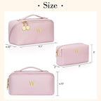 Birthday Gifts for Women Teen Girl, Personalized Initial Makeup Organizer Bag - Image 5
