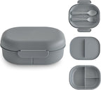 mushie Kids Bento Lunch Box | 3-Compartment & Removable Divider + Fork & Spoon by mushie