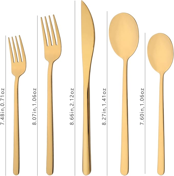 20 Pieces Silverware Set 304 Stainless Steel, Healthy & Eco-Friendly Silver - Image 5