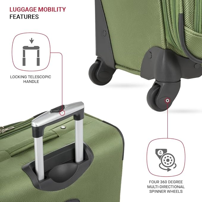 SwissGear Sion Softside Expandable Luggage, Checked-Large 29-Inch - Image 2