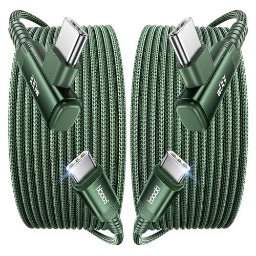 USB C Cable 6.6ft 2Pack (6.6+6.6FT / Green)