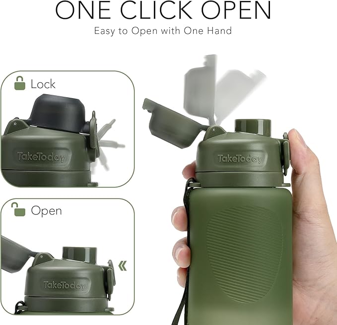 TakeToday Collapsible Water Bottles 32oz, Foldable Travel Water Bottle - Image 4