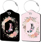 2Pcs Letter J Luggage Tag for Women, Name ID Labels by Unknown