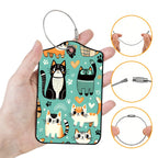 Luggage Tags for Suitcases (Cute Cat Print)