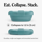 STOJO Collapsible Sandwich Box – 24oz, Reusable Food Storage Container - Image 2