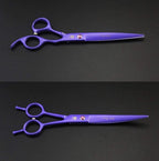Purple Dragon 7.0 inch Rhinestone Decoration 3PCS Pet Grooming Scissors Dog Hair Cutting & Thinning Shears Set