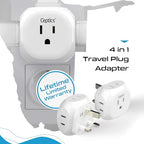 Ceptics US to UK Plug Adapter UK, Ireland Power Adapter Charger 4 Input - Image 6