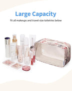 Narwey Clear Toiletry Bags for Traveling Women Men, Make Up Organizer, Skincare - Image 2