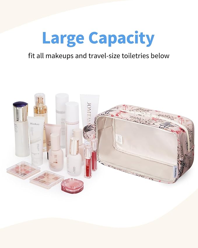 Narwey Clear Toiletry Bags for Traveling Women Men, Make Up Organizer, Skincare - Image 2
