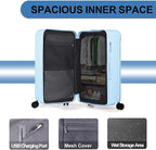 Krute Luggage with Spinner Double Wheels Suitcases with USB Port and Cup Holder - Image 6