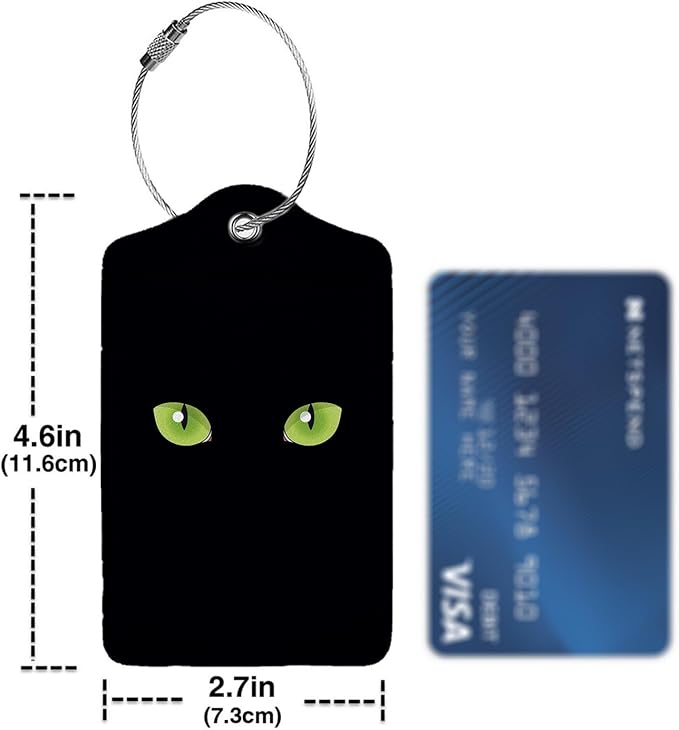 Black Cat Eyes 2 Pack Luggage Tag - Image 4