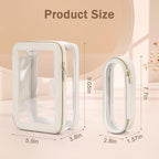Travel Clear Makeup Bag with Makeup Brush Bag, Leather Make up Case Toiletry Bag - Image 6