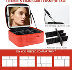 Travel Makeup Bag for Women and Makeup Artists Cosmetic Organizer Large Makeup - Image 2