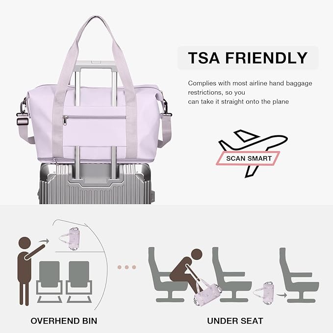 Travel Duffel Bag, Sports Tote Gym Bag, Shoulder Weekender Overnight Bag - Image 3
