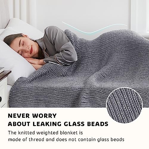 Knitted Weighted Blanket (26-magmatic Gray / 48" x 72" | 12lbs)