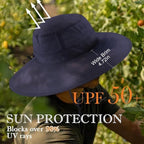 Home Prefer UPF50+ Mens Sun Hat Wide Brim Fishing Hat Foldable Large Brim UV - Image 3