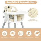 BABY JOY High Chair, 5 in 1 Convertible Highchair - Image 4