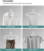 100 Pack Clothes Hangers, Non Slip Plastic Coat Hangers, Space Saving Hangers - Image 6