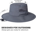Sun Hat for Men/Women, UPF 50+ Fishing Hat, Waterproof Wide Brim Bucket Hat - Image 3